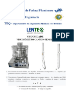 Prática de Viscosidade - Planejamento Experimental