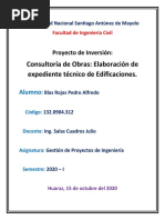 Proyecto de Inversión - Consultoría de Obras