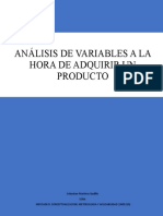 Análisis de Variables A La Hora de Adquirir Un Producto