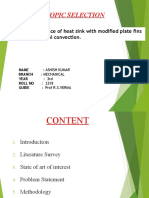 Topic Selection: Thermal Performance of Heat Sink With Modified Plate Fins Subjected To Natural Convection