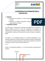 Variación de La Resistencia Con La Temperatura