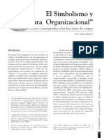 El Simbolismo y La "Cultura Organizacional"... de Los Abusos Conceptuales A Las Lecciones de Campo