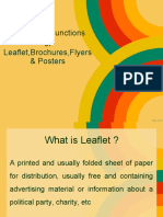 Features & Functions of Leaflet, Brochures, Flyers & Posters