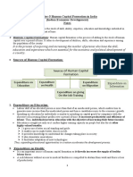 12 Economics - Human Capital Formation in India - Notes & Video Link