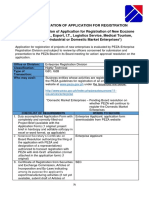 Application For Registration of New Ecozone Enterprises