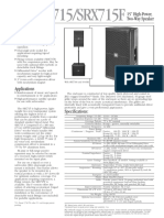 SRX715/SRX715F: 15" High-Power, Two-Way Speaker