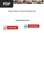 Role of Calcium in Muscle Contraction