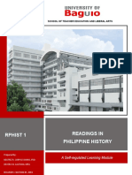 Rphist 1 Readings IN Philippine History: A Self-Regulated Learning