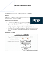 Introduction To DBMS and RDBMS: Data