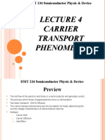 LECTURE 4 Carrier Transport Phenomena