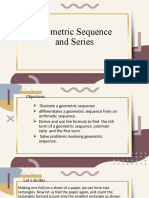 Geometric Sequence and Series