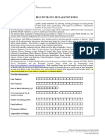 Public Health Travel Declaration Form