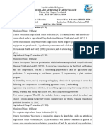 Area of Specialization of Agri - Fishery Arts