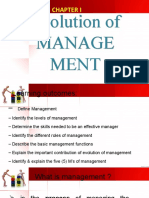 Evolution of MANAGEMENT