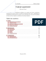 Calcul Matriciel: Table Des Matières