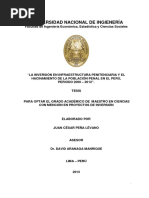 "La Inversión en Infraestructura Penitenciaria y El Hacinamiento de La Población Penal en El Perú, PDF