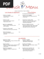 Lunch Menu