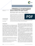 Photodegradation of 2-Mercaptobenzothiazole and 1,2,3-Benzotriazole Corrosion Inhibitors in Aqueous Solutions and Organic Solvents