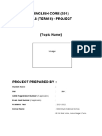 English Core (301) Als (Term Ii) - Project: Image