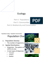 Ecology: Part 4. Populations Part 5. Communities Part 6. Biodiversity and Conservation