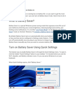 How To Turn On Battery Saver On Windows 11