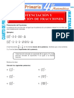 Potenciacion y Radicacion de Fracciones para Cuarto de Primaria