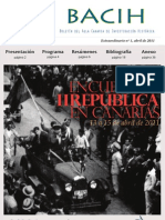 Boletín Del Aula Canaria de Investigación Histórica (BACIH) Extraordinario Nº 1. Encuentro II República en Canarias