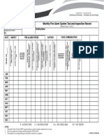 Monthly Fire Alarm Test Sheet