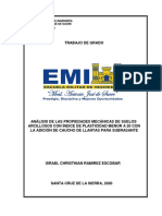 Analisis de Las Propiedades Mecanicas de Suelos Arcillosos Con Indice de Plasticidad Menor A 20 Con La Adicion de Caucho de Llantas para Subrasante