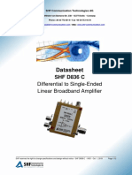 Datasheet: Differential To Single-Ended Linear Broadband Amplifier