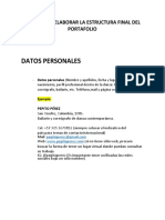 Pasos para Elaboración Del Portafolio