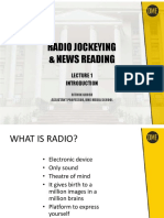 Radio Jockeying & News Reading & News Reading: Ritwik Ghosh Assistant Professor, Dme Media School