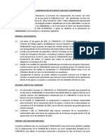 Convenio de Compensacioìn de Licencia Con Goce - JOSE MAUTINO