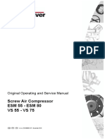 Screw Air Compressor ESM 55 - ESM 80 VS 55 - VS 75: Original Operating and Service Manual