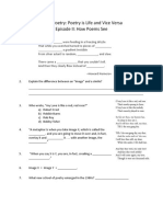 Episode II - How Poems See Worksheet