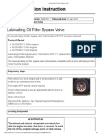 Installation Instruction: Lubricating Oil Filter Bypass Valve