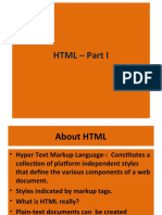 HTML - Part I