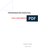 Programación Didáctica: Piano Complementario