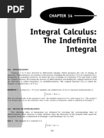 Integral Calculus: The Indefinite Integral: 14.1 Integration