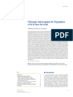 Chirurgie Endoscopique de L'hypophyse Et de La Base Du Crane