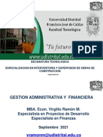 Gestion Administrativa y Financiera de Contratos Septiembre 2021