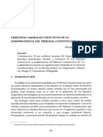 Derechos Laborales Colectivos en La Jurisprudencia Del Tribunal Constitucional