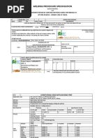 Welding Procecure Specification