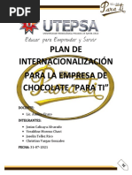 Proyecto Final de Internacionalizacion de Empresas Chocolates para Ti