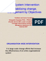 Total System Intervention & Stabilizing Change, Management by Objectives