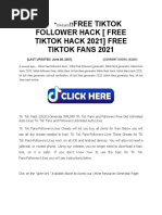 Free Tiktok Follower Hack (Free Tiktok Hack 2021) Free Tiktok Fans 2021