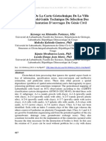 Elaboration de La Carte Géotechnique de La Ville de Lubumbashi Guide Technique de Sélection Des Sites D'implantation D'ouvrages Du Génie Civil