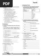 Unit 2 Test B: Listening Language Focus