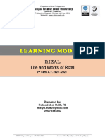 Rizal Life and Works of Rizal: Surigao Del Sur State University