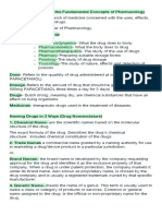 Fundamental Concepts of Pharmacology